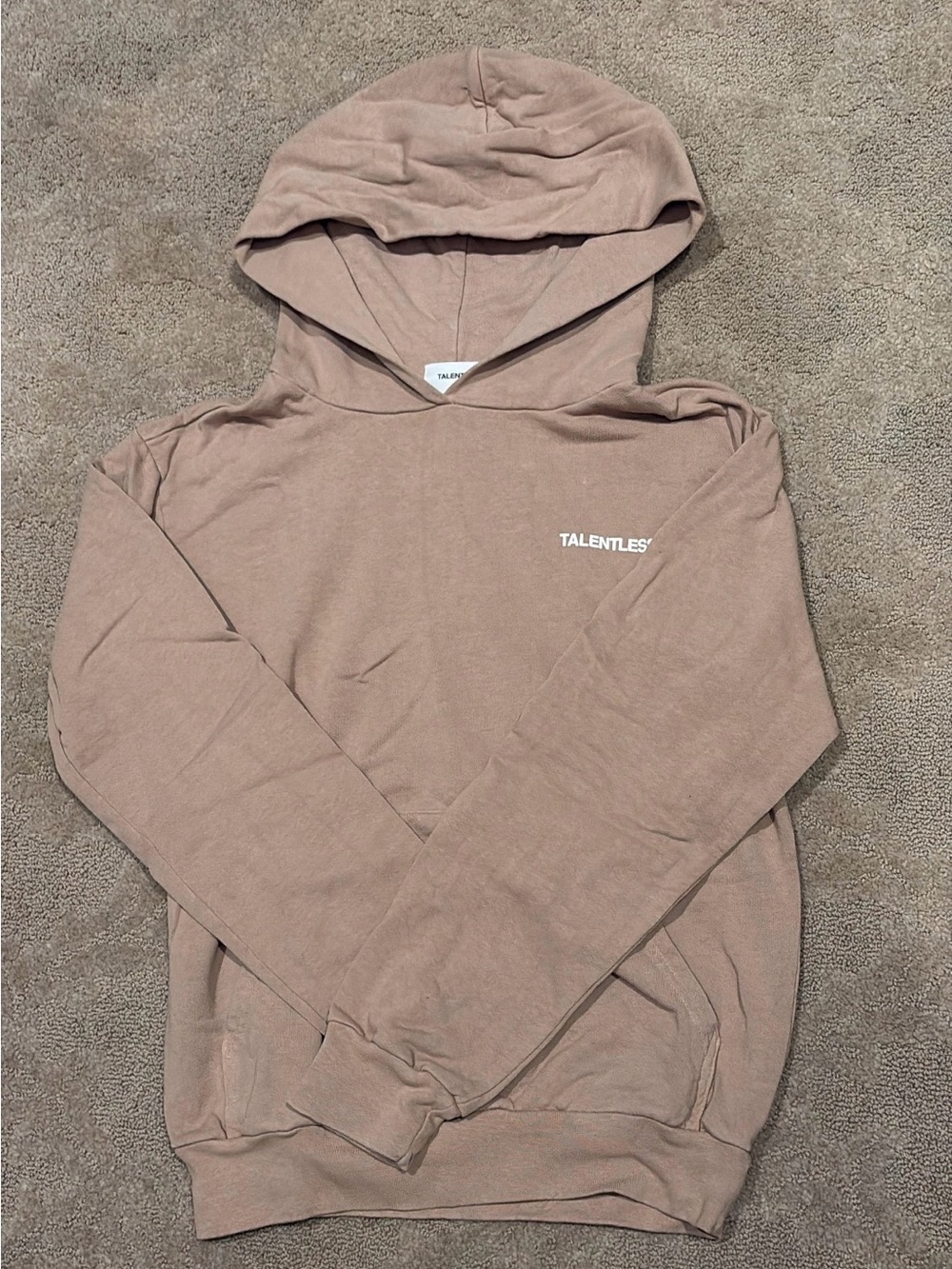 Talentless light brown hoodie